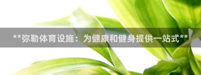 意昂体育3：**弥勒体育设施：为健康和健身提供一站式
