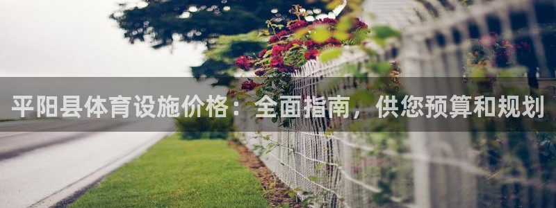 注册意昂3：平阳县体育设施价格：全面指南，供您预算和