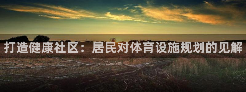 意昂3集团官网首页：打造健康社区：居民对体育设施规划