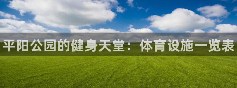 意昂体育3平台注册流程视频：平阳公园的健身天堂：体育设施一览 